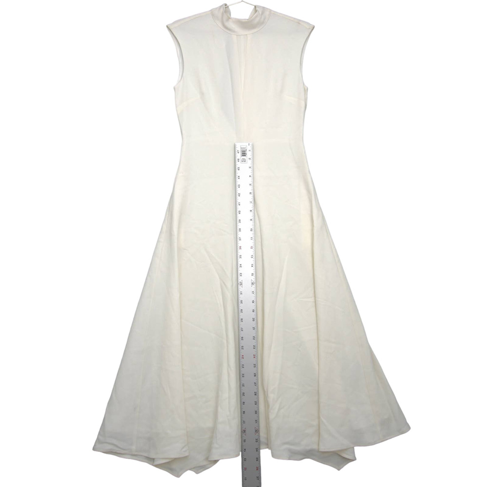 REISS Livvy Open Back Midi Dress Size 6 White Sleeveless Mock Neck 0152 - Picture 11 of 16